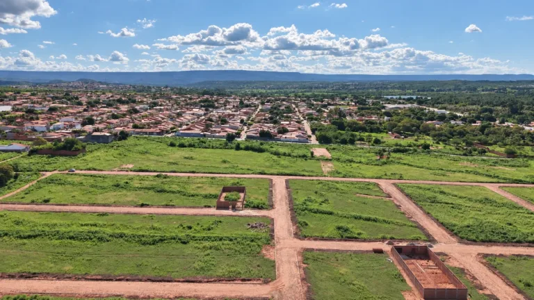 Vista aérea das quadras do Loteamento Cecasa, em Barbalha