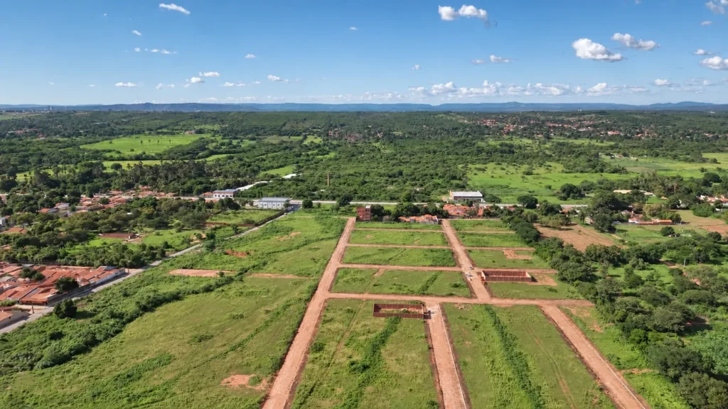 Vista geral aérea do Loteamento Cecasa e seu entorno, em Barbalha