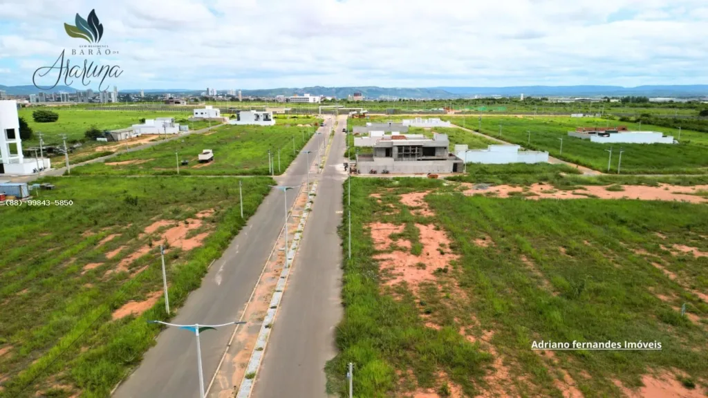 Avenida central e terrenos do Barão de Araruna