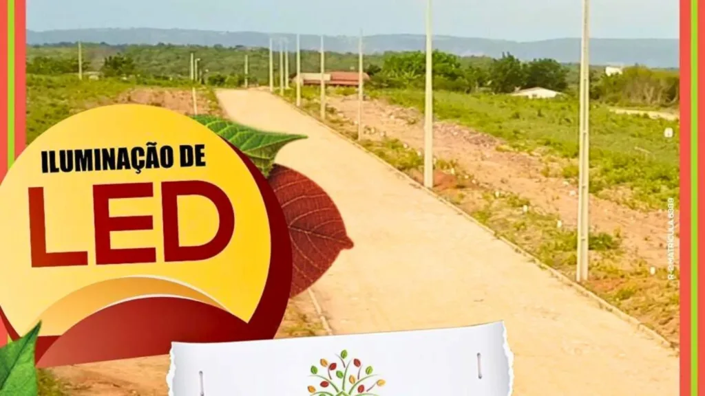 Material de divulgação do Residencial Bela Vista destacando a iluminação LED